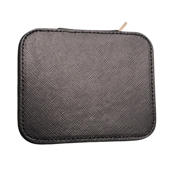 KATE SPADE • Black Staci Saffiano Leather Travel Jewelry Box - Picture 3 of 5